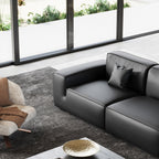 Domus Modular Khaki Leather Sofa