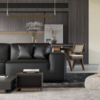 Domus Modular Khaki Leather Sofa