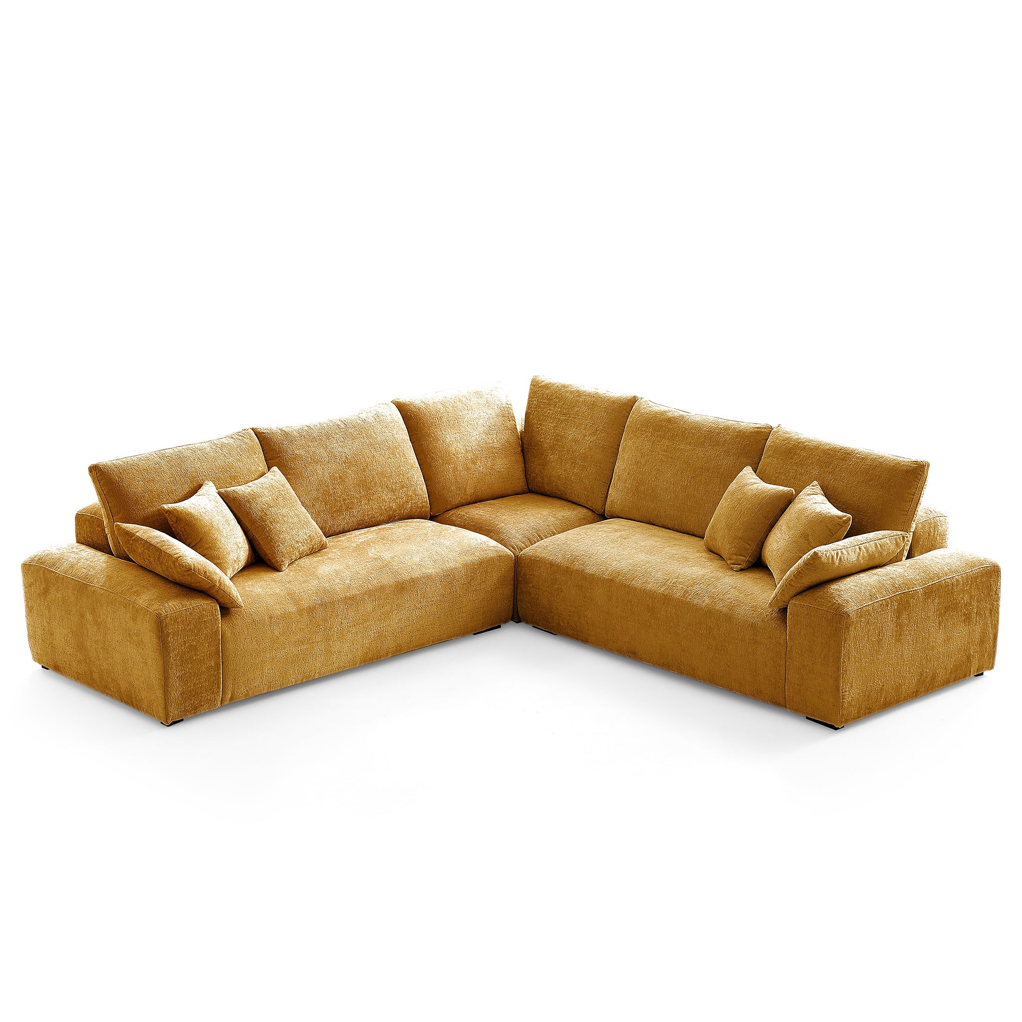 Le canapé d'angle sectionnel jaune Empress
