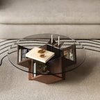 Table basse en verre Magic Cube scandinave