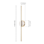 Applique murale de salle de bain à 1 lumière, linéaire et moderne, à intensité variable, à DEL intégrée, de 23,6 po