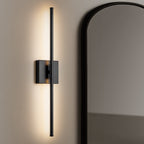 Applique murale de salle de bain à 1 lumière, linéaire et moderne, à intensité variable, à DEL intégrée, de 23,6 po