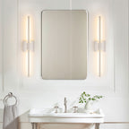 Applique murale de salle de bain à 1 lumière, linéaire et moderne, à intensité variable, à DEL intégrée, de 23,6 po