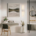Applique murale de salle de bain à 1 lumière, linéaire et moderne, à intensité variable, à DEL intégrée, de 23,6 po