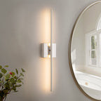 Applique murale de salle de bain à 1 lumière, linéaire et moderne, à intensité variable, à DEL intégrée, de 23,6 po