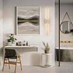 Applique murale linéaire moderne à 1 ampoule, noire, dorée et nickel, à LED, à intensité variable, pour salle de bain