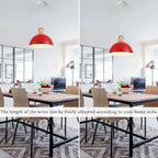 Luminaire suspendu moderne à 1 lumière avec interrupteur pour îlot de cuisine