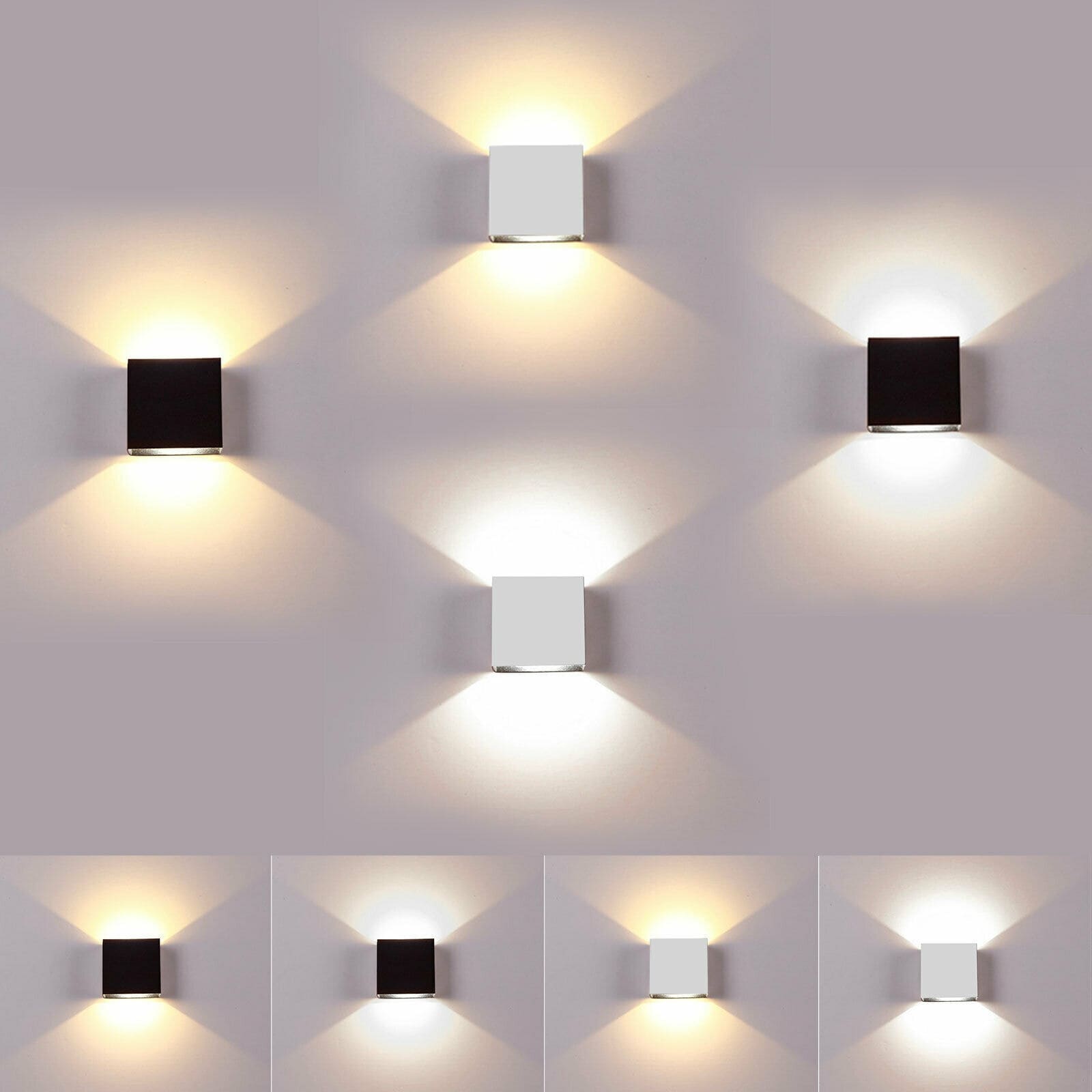 1 applique murale LED cube haut/bas