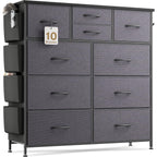 Commode à 10 tiroirs en tissu, armoire de rangement, unité de rangement pour chambre à coucher