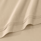 Parure de draps unie en coton égyptien de qualité supérieure 1000 fils au pouce carré