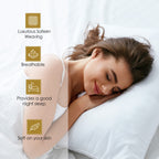 Parure de draps unie en coton égyptien de qualité supérieure 1000 fils au pouce carré
