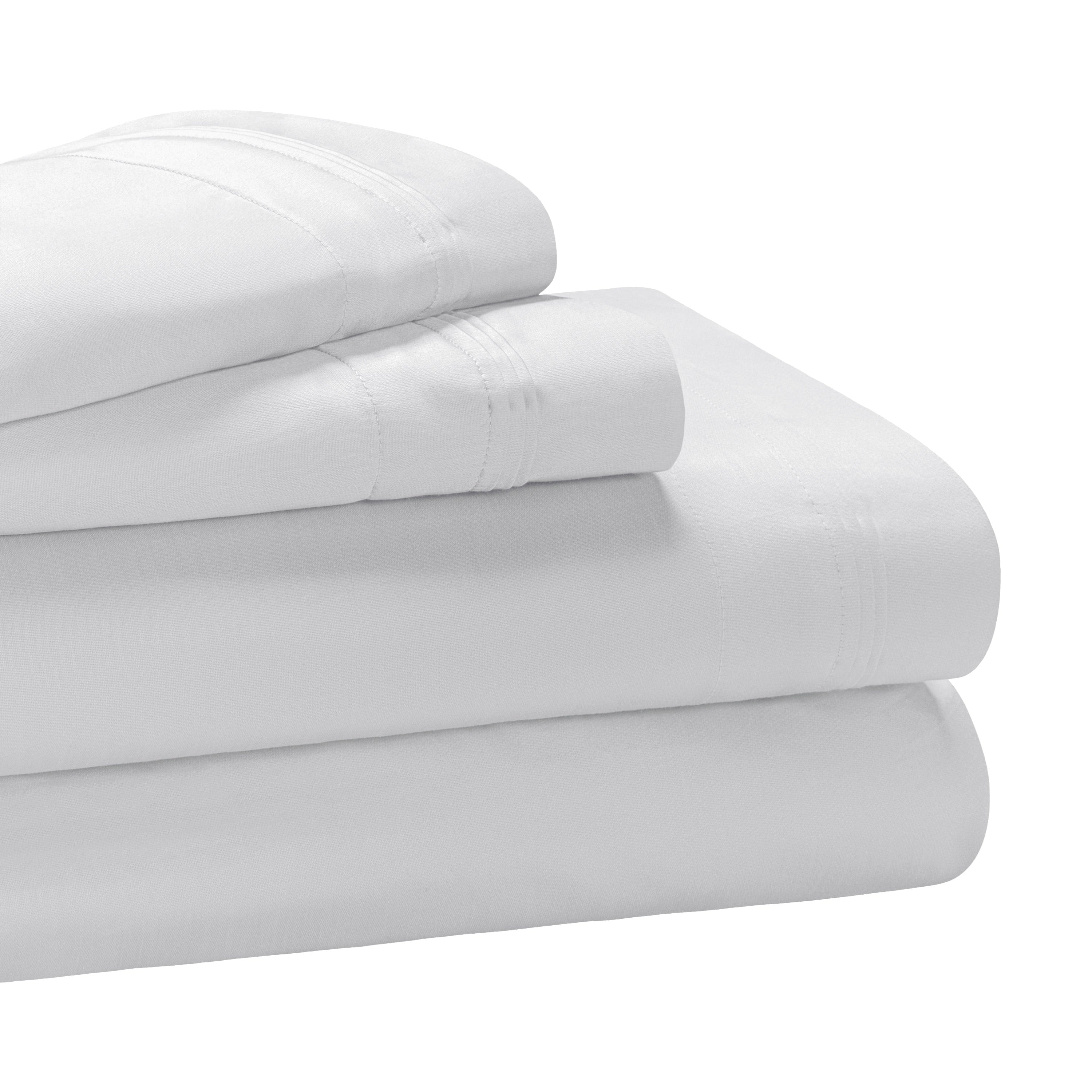 Parure de draps unie en coton égyptien de qualité supérieure 1000 fils au pouce carré