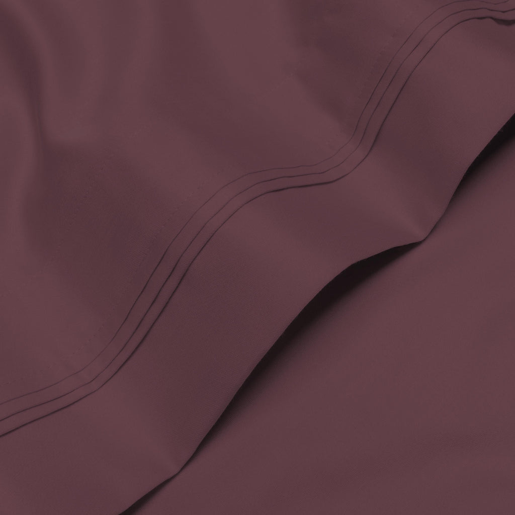 Parure de draps unie en coton égyptien de qualité supérieure 1000 fils au pouce carré