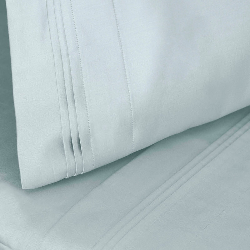 Parure de draps unie en coton égyptien de qualité supérieure 1000 fils au pouce carré