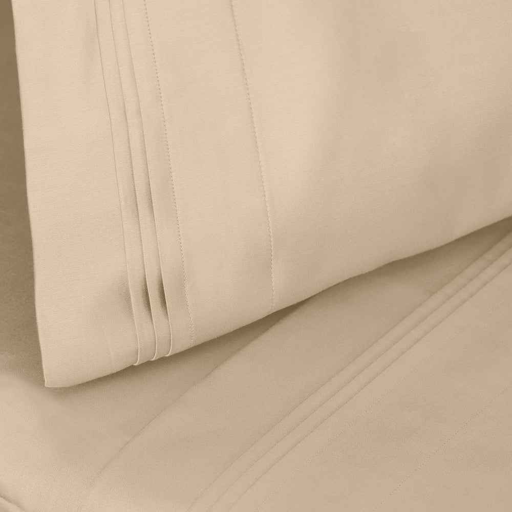 Parure de draps unie en coton égyptien de qualité supérieure 1000 fils au pouce carré