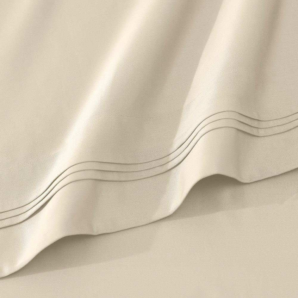 Parure de draps unie en coton égyptien de qualité supérieure 1000 fils au pouce carré