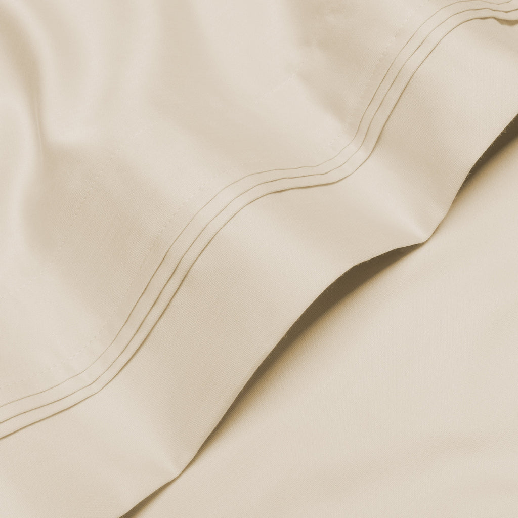 Parure de draps unie en coton égyptien de qualité supérieure 1000 fils au pouce carré