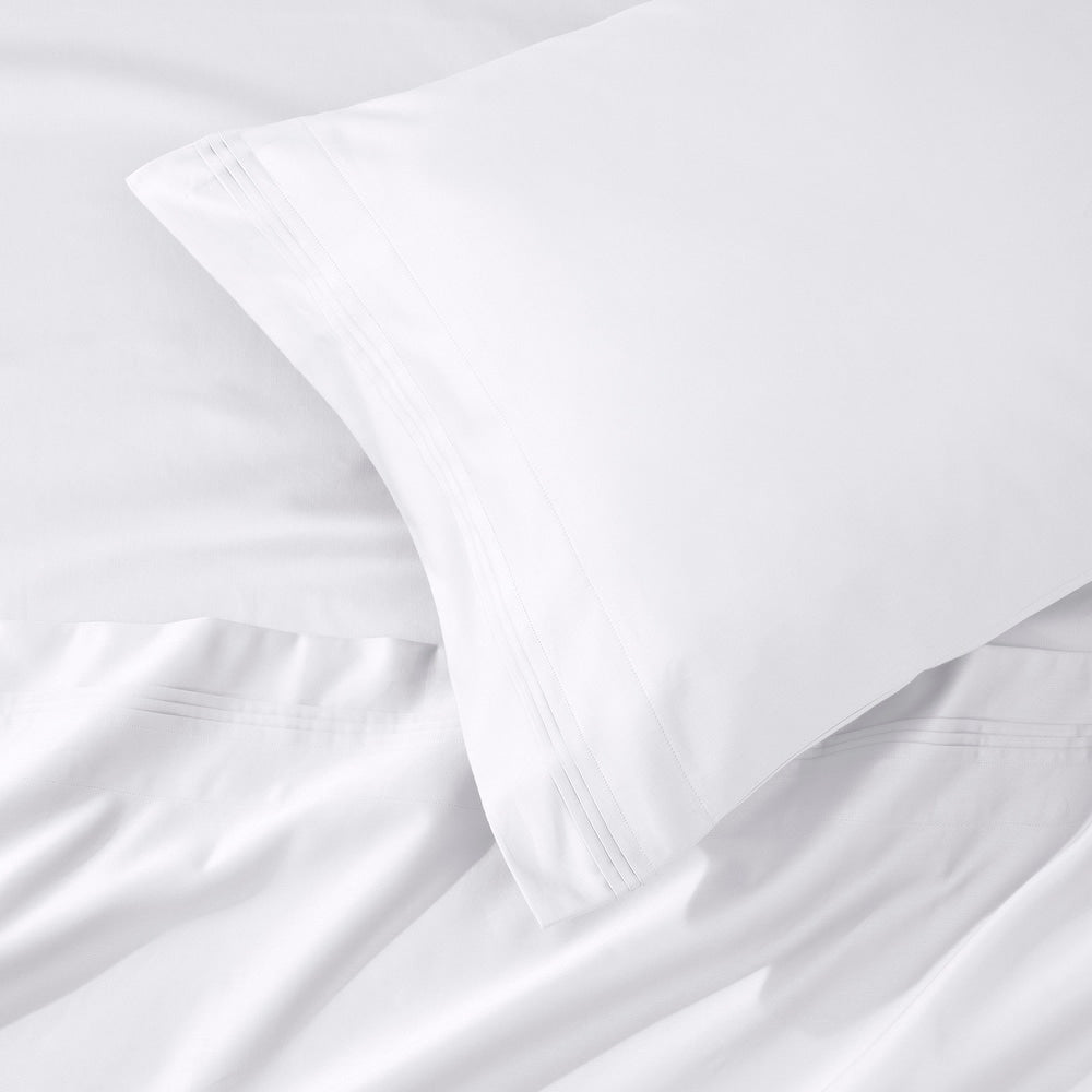 Parure de draps unie en coton égyptien de qualité supérieure 1000 fils au pouce carré