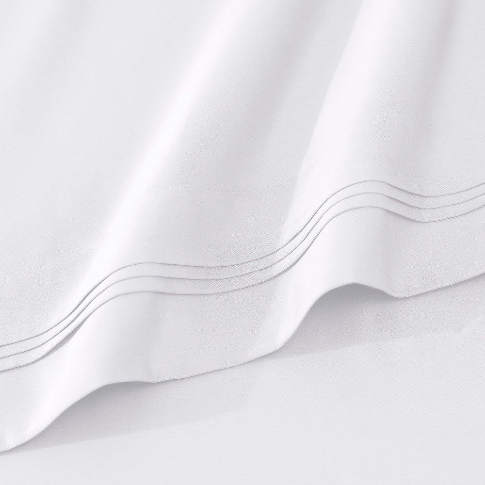 Parure de draps unie en coton égyptien de qualité supérieure 1000 fils au pouce carré