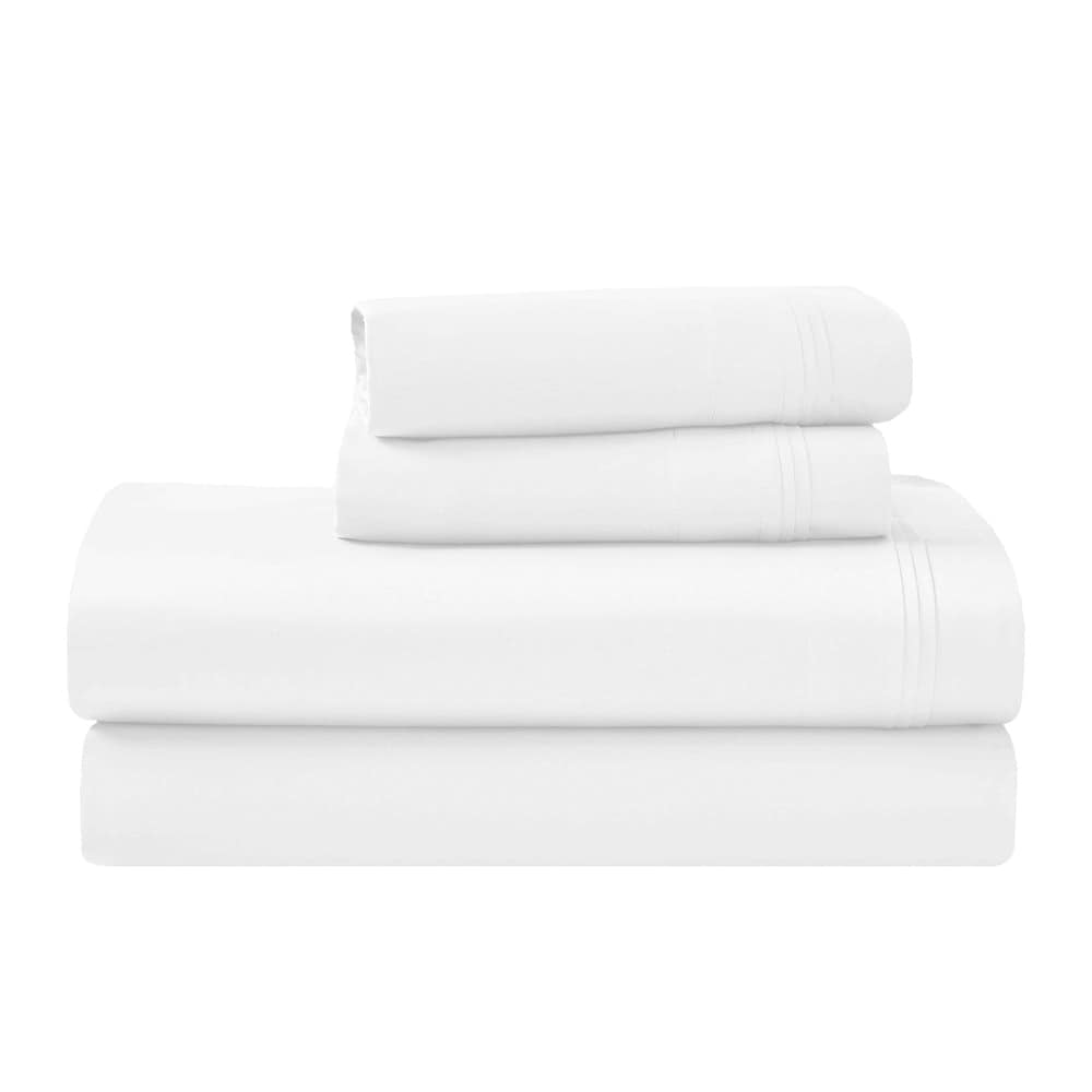 Parure de draps unie en coton égyptien de qualité supérieure 1000 fils au pouce carré