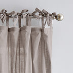 Paire de rideaux transparents à pattes 100 % coton