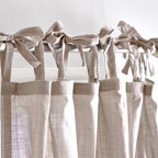 Paire de rideaux transparents à pattes 100 % coton