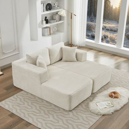 Canapé sectionnel Cloud 106, double chaise longue, canapé modulaire moderne à assise profonde pour salon, aucun assemblage requis