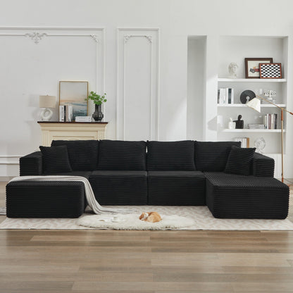 Canapé sectionnel Cloud 106, double chaise longue, canapé modulaire moderne à assise profonde pour salon, aucun assemblage requis
