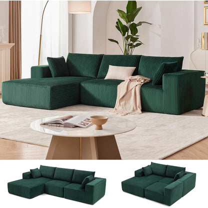 Canapé modulaire Cloud 108 - Canapé en L à assise profonde avec méridienne, canapé de salon et de chambre rembourré