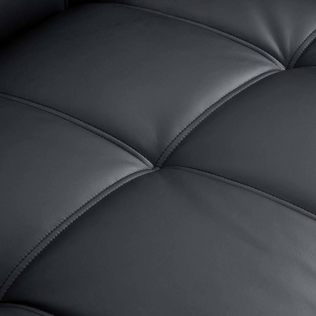 Blazer Black Leather Sofa