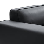 Domus Modular Khaki Leather U-Shaped Sectional Sofa