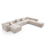 Canapé sectionnel modulaire Freedom kaki à extrémité ouverte