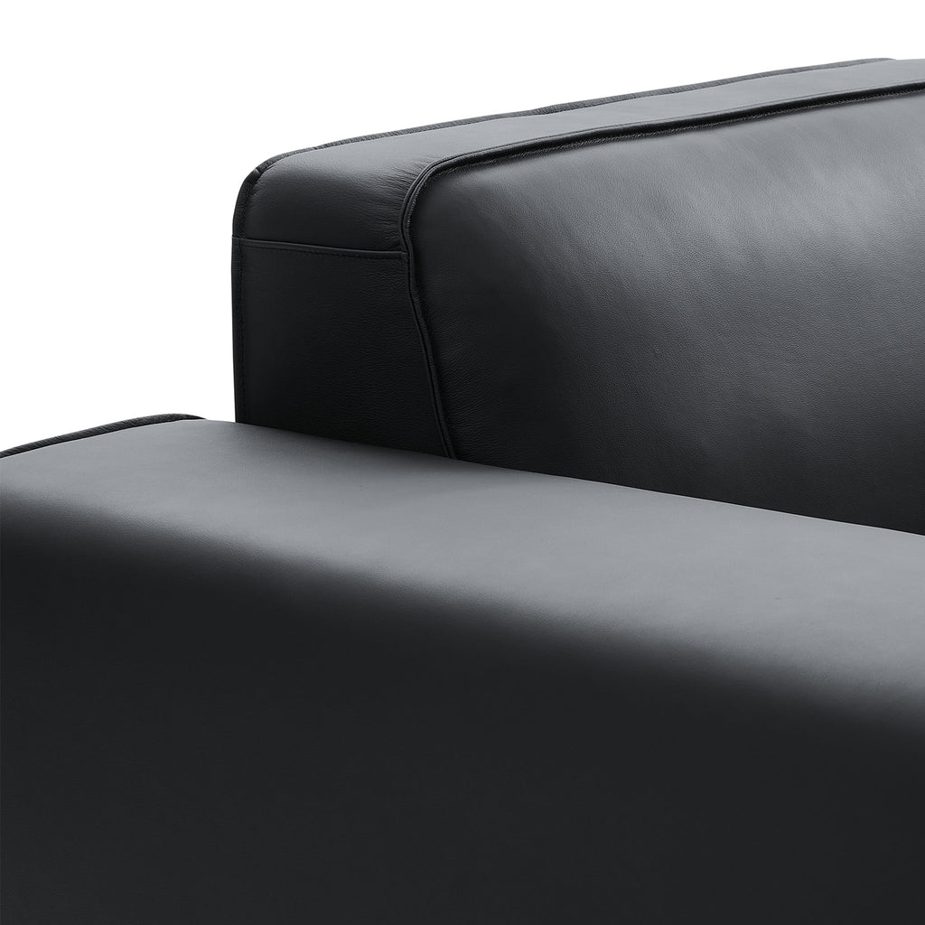 Domus Modular Black Leather Armchair