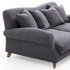 Canapé en tissu gris vintage Isabelle