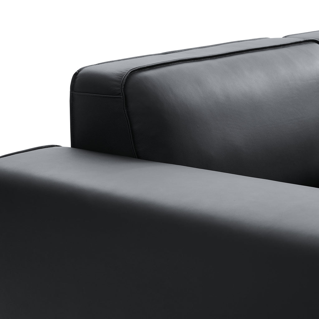 Domus Modular Brown Leather L-Shaped Sectional