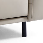 Fauteuil en cuir beige noble