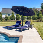 MAISON ARTS 10ft 3 Tiers Vented Patio Outdoor Umbrella with Auto-tilt and Crank Lift