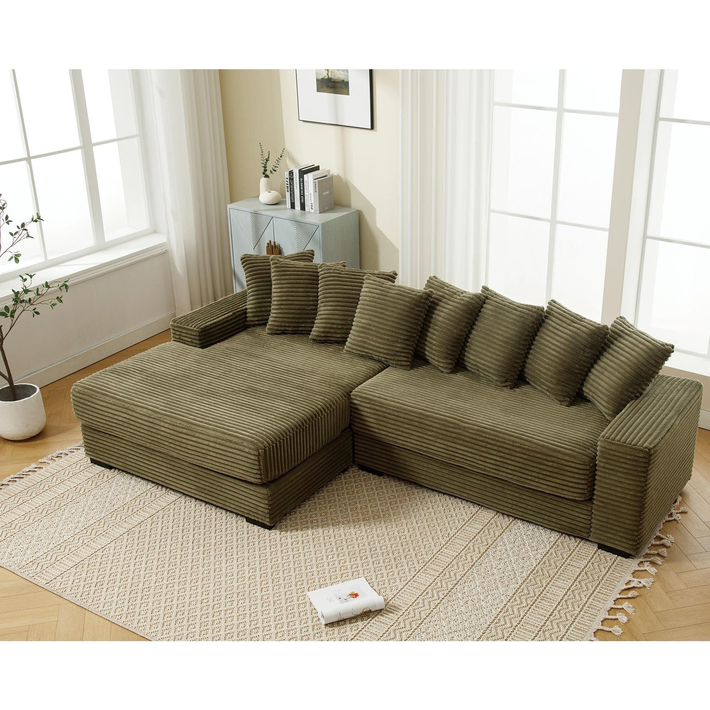 111.4 Canapé en flanelle verte, choix d'abri élégant - salon, chambre, bureau compagnon idéal
