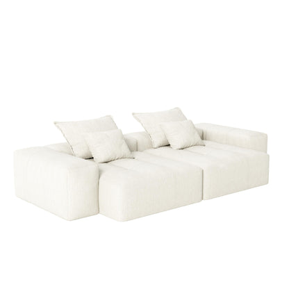 Canapé modulaire 4 places en chenille, capitonné et scintillant, base antidérapante, 113,39 $
