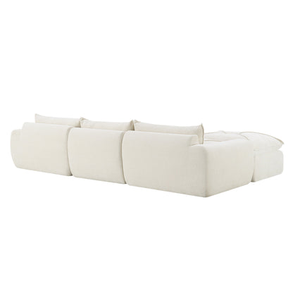 Canapé entièrement compressé de 116 pouces avec mousse haute densité, aucun assemblage requis, conception sans pieds et sans cadre