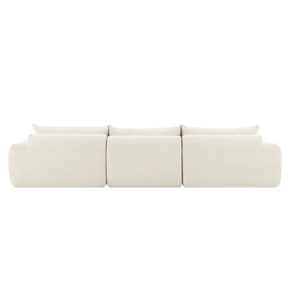 Canapé entièrement compressé de 116 pouces avec mousse haute densité, aucun assemblage requis, conception sans pieds et sans cadre