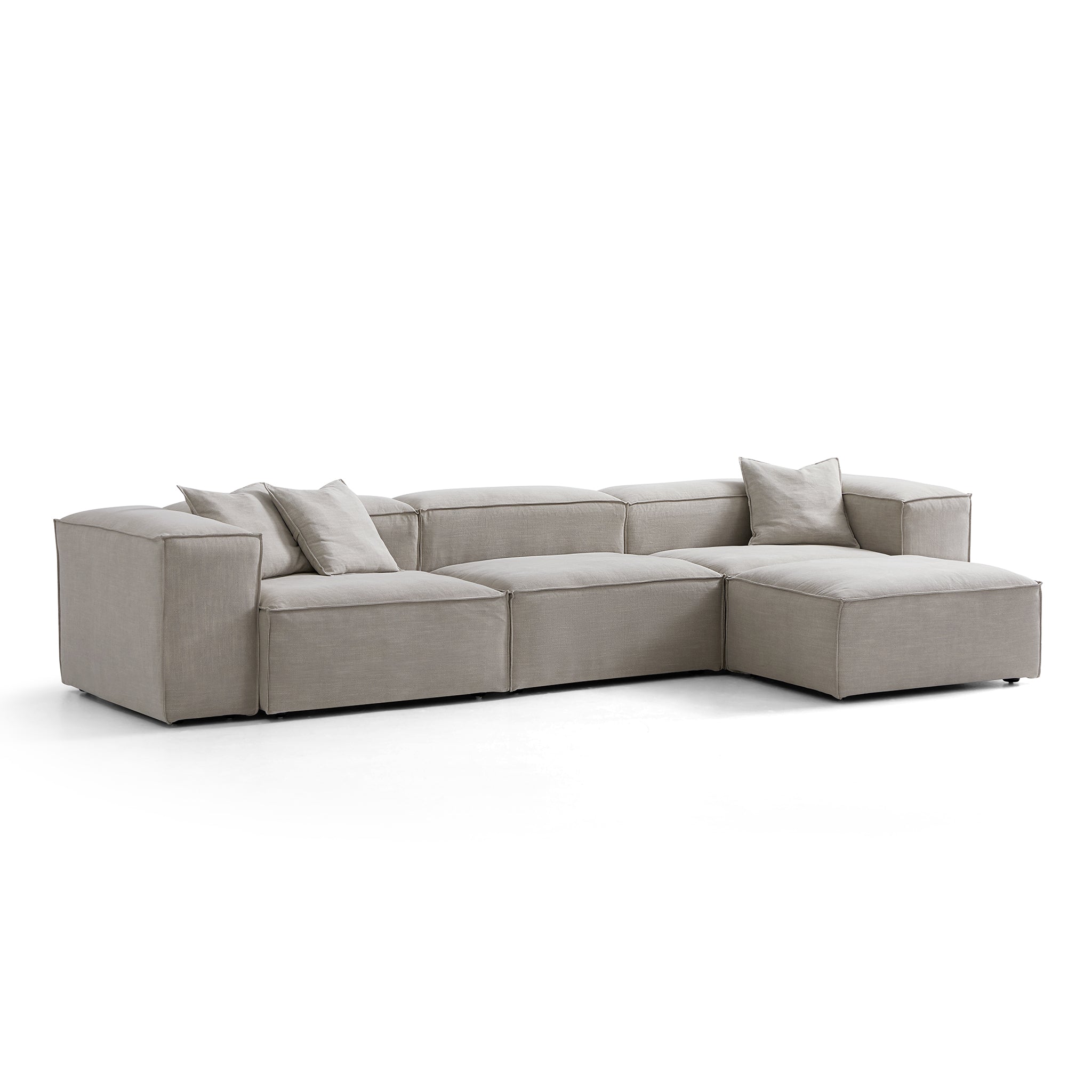 Canapé modulaire Freedom gris neuf avec pouf
