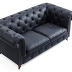 Durango Chesterfield Top Grain Leather Tufted Sofa