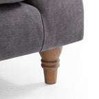 Canapé en tissu gris vintage Isabelle