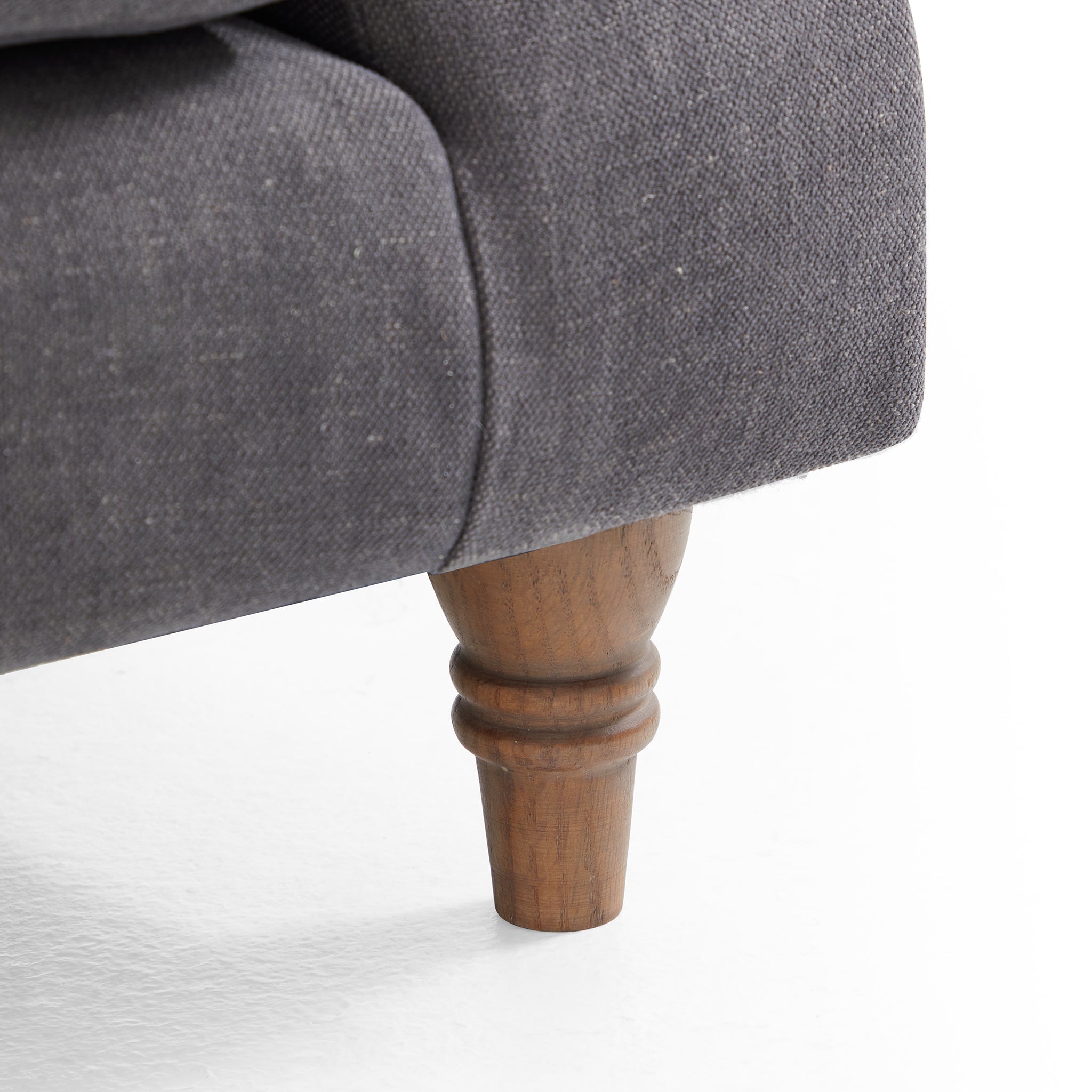 Canapé en tissu gris vintage Isabelle