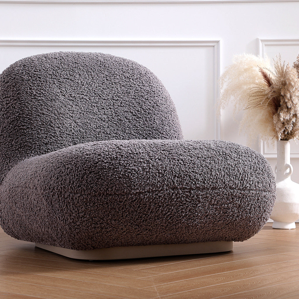 Fauteuil d'appoint gris Puff