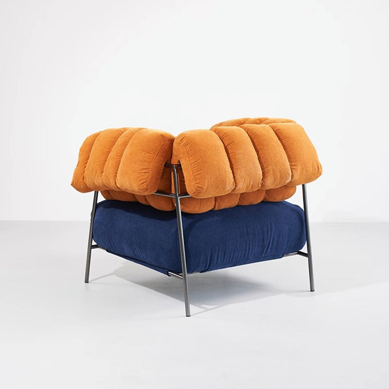 Fauteuil d'appoint en tissu roux Granchio