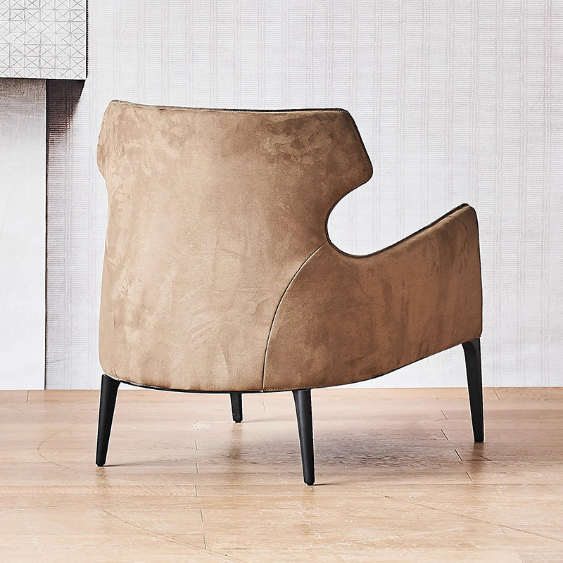 Fauteuil d'appoint Hippo Camel en daim