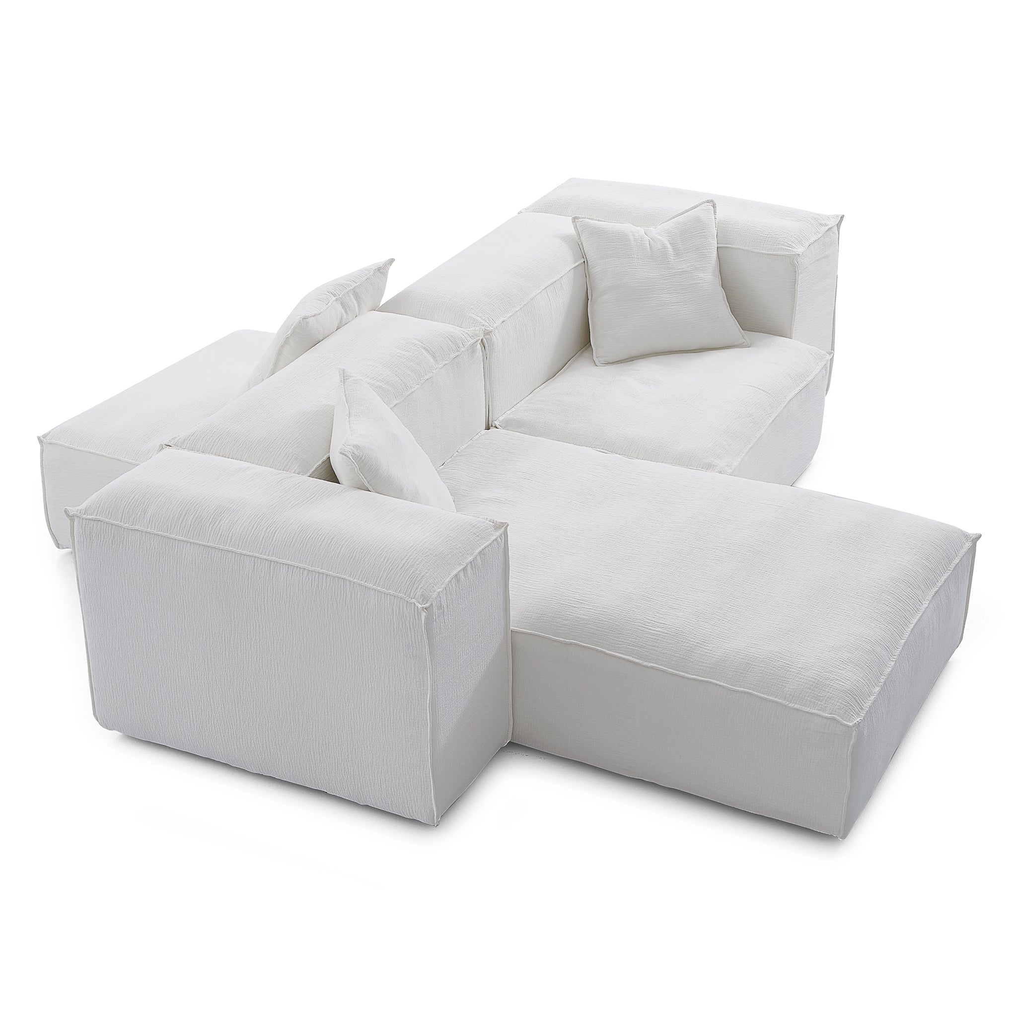 Freedom Modular Gray Double-Sided Sectional Sofa