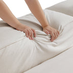 Canapé modulable Freedom beige avec pouf